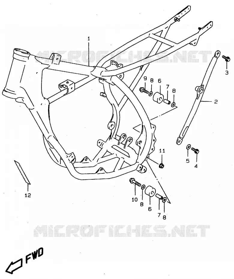 FRAME Suzuki MOTO 80 RM 1996  RM80XT(T/V/W)