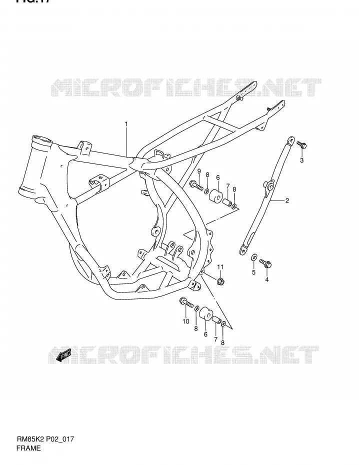 FRAME Suzuki MOTO 85 RM 2002  RM85K2(P2)