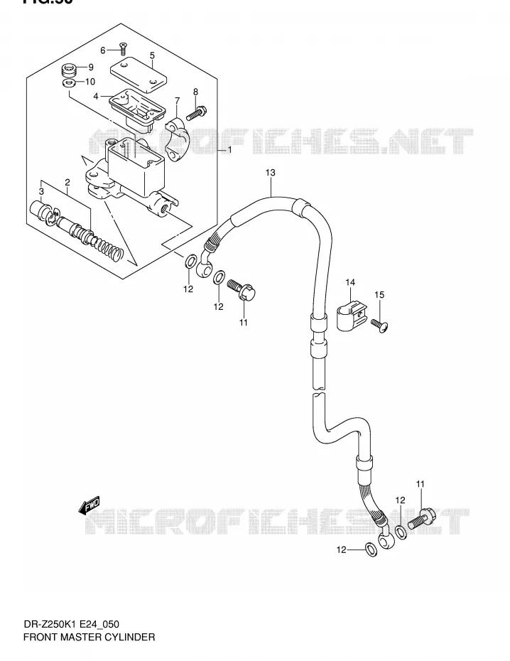 FRONT HOOFDREMCILINDER Suzuki MOTO 250 DR-Z 2001  DR-Z250K1(E24)