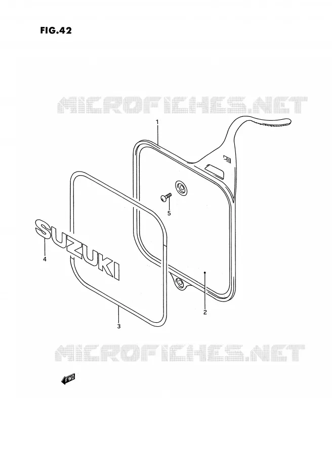 FRONT NUMMERPLAAT Suzuki MOTO 80 RM 1987  RM80H(E3)