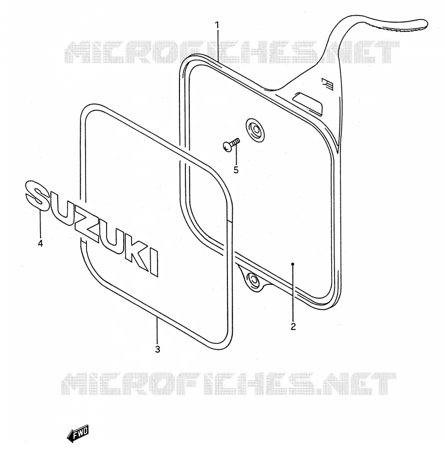 FRONT NUMMERPLAAT Suzuki MOTO 80 RM 1988  RM80J(E28)