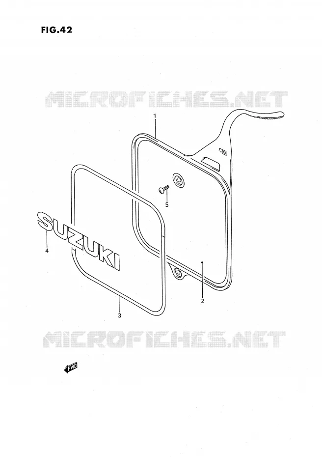 FRONT NUMMERPLAAT Suzuki MOTO 80 RM 1994  RM80XR(E2)