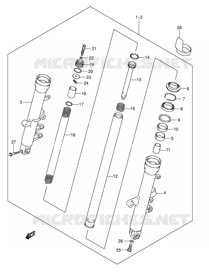 FRONT SCHOKDEMPER Suzuki MOTO 650 SV 2006  SV650K6(E2)