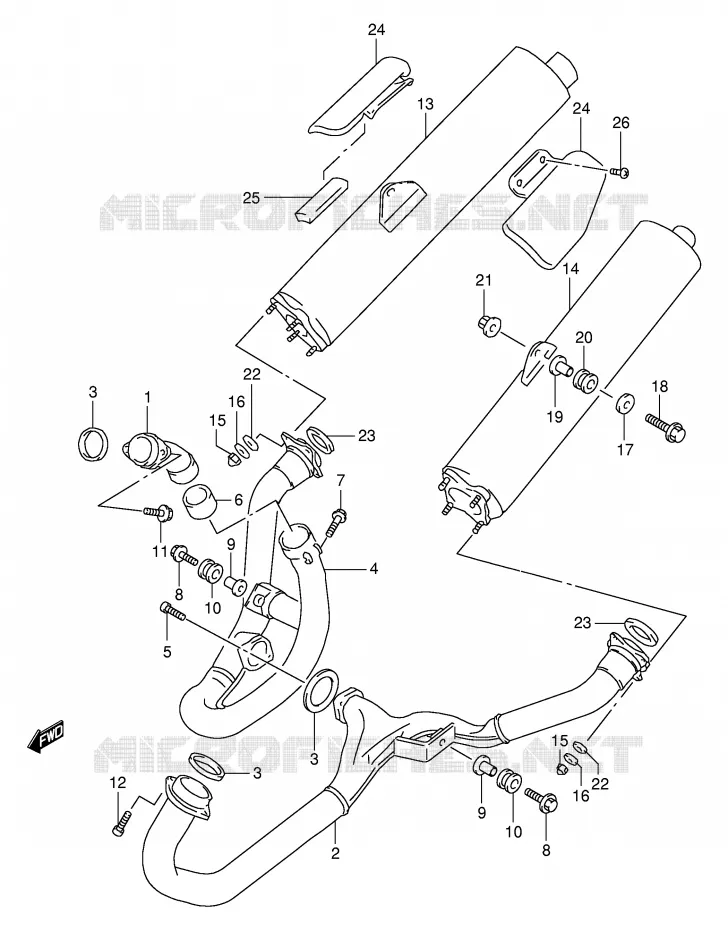 GELUIDDEMPER Suzuki MOTO 1000 TL-R 2001  TL1000RK1(E2)