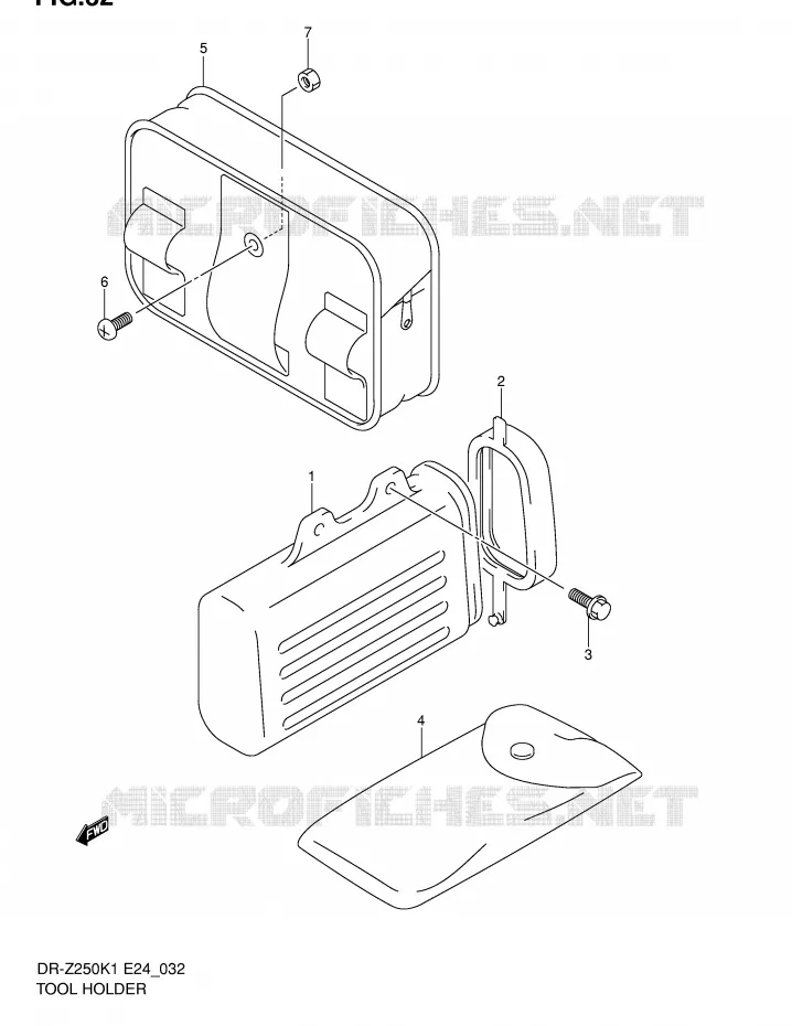 GEREEDSCHAPSKIST Suzuki MOTO 250 DR-Z 2001  DR-Z250K1(E24)