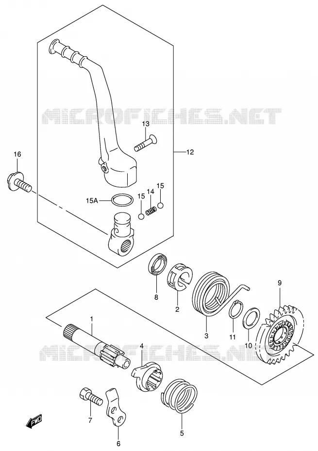 KICKSTARTER Suzuki MOTO 125 RM 2003  RM125K3(E3/E28)