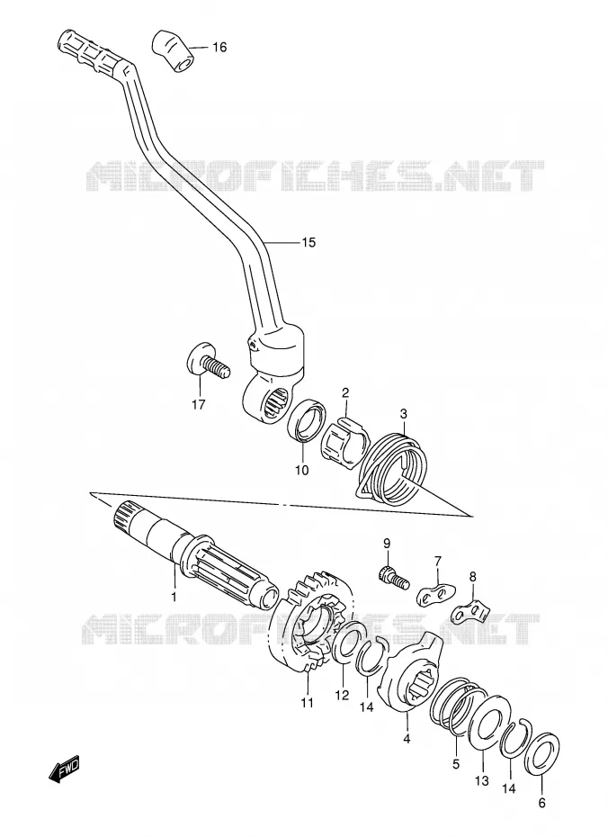 KICKSTARTER Suzuki MOTO 250 DR-Z 2004  DR-Z250K4(E3/E28)