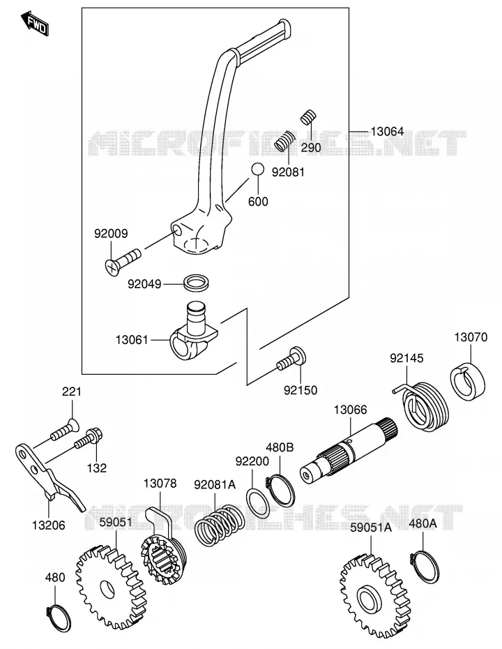 KICKSTARTER Suzuki MOTO 65 RM 2004  RM65K4(E21)