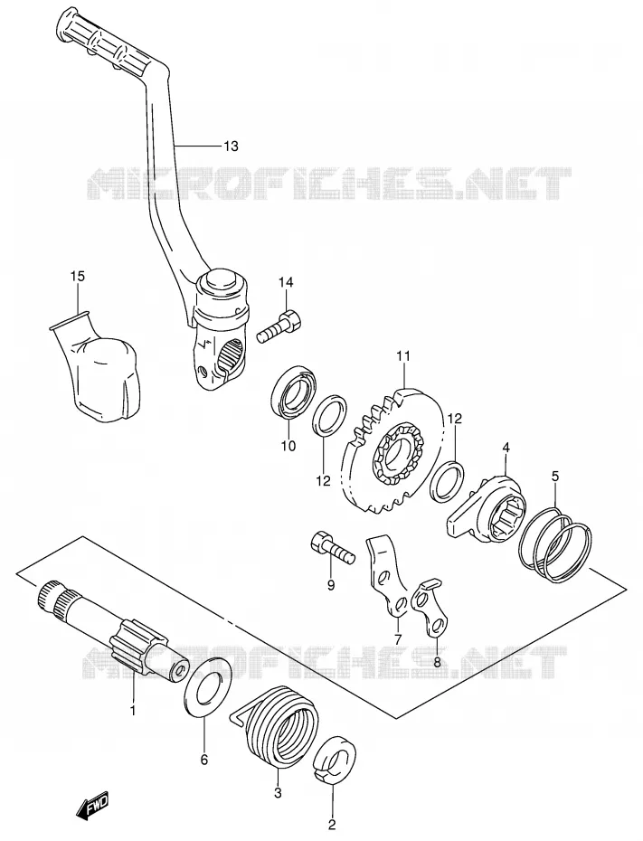 KICKSTARTER Suzuki MOTO 85 RM 2002  RM85K2(P3/P28)