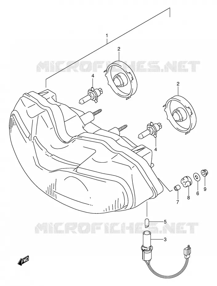 KOPLAMP Suzuki MOTO 1000 TL-R 1999  TL1000RX(E2)