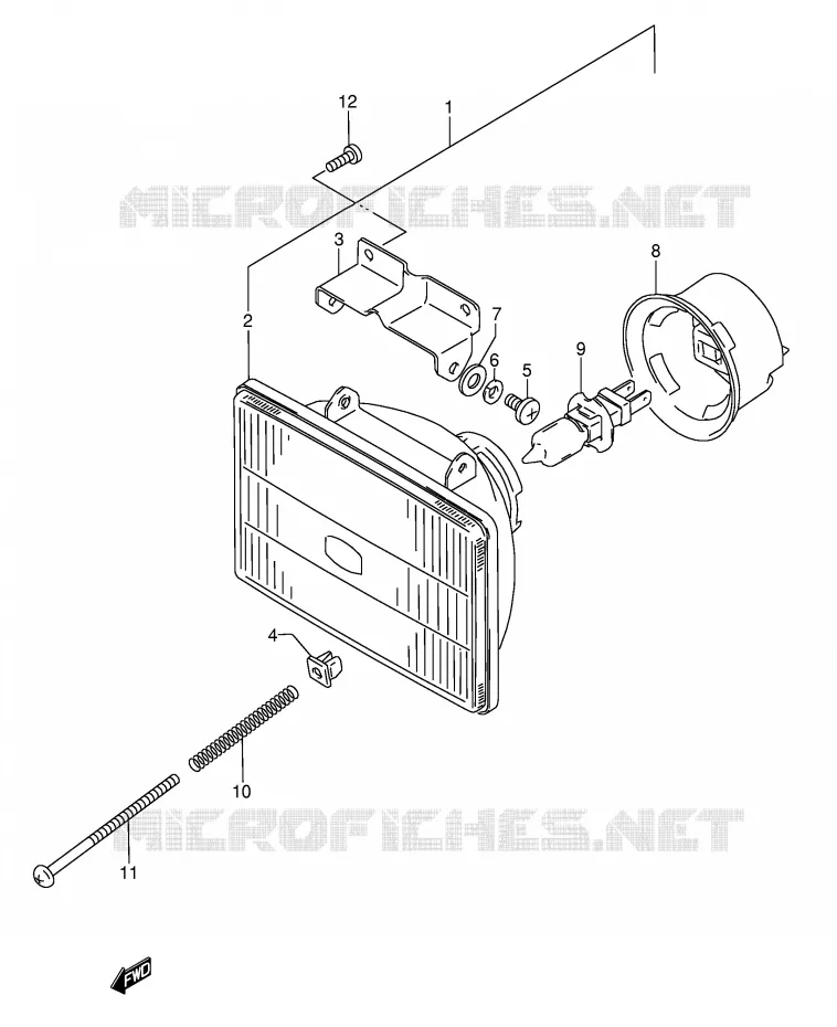 KOPLAMP Suzuki MOTO 250 RMX 1992  RMX250N(E1)