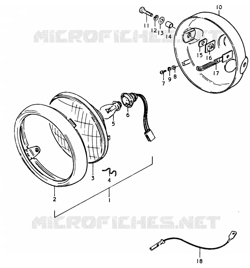 KOPLAMP Suzuki MOTO 370 SP 1979  SP370N(C/N)