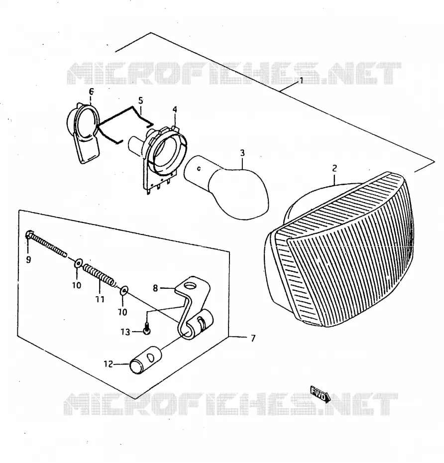 KOPLAMP Suzuki MOTO 50 RMX 1996  RMX50T(T/V)