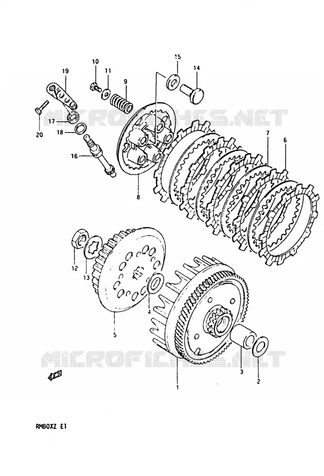 KOPPELING Suzuki MOTO 80 RM 1982  RM80XZ