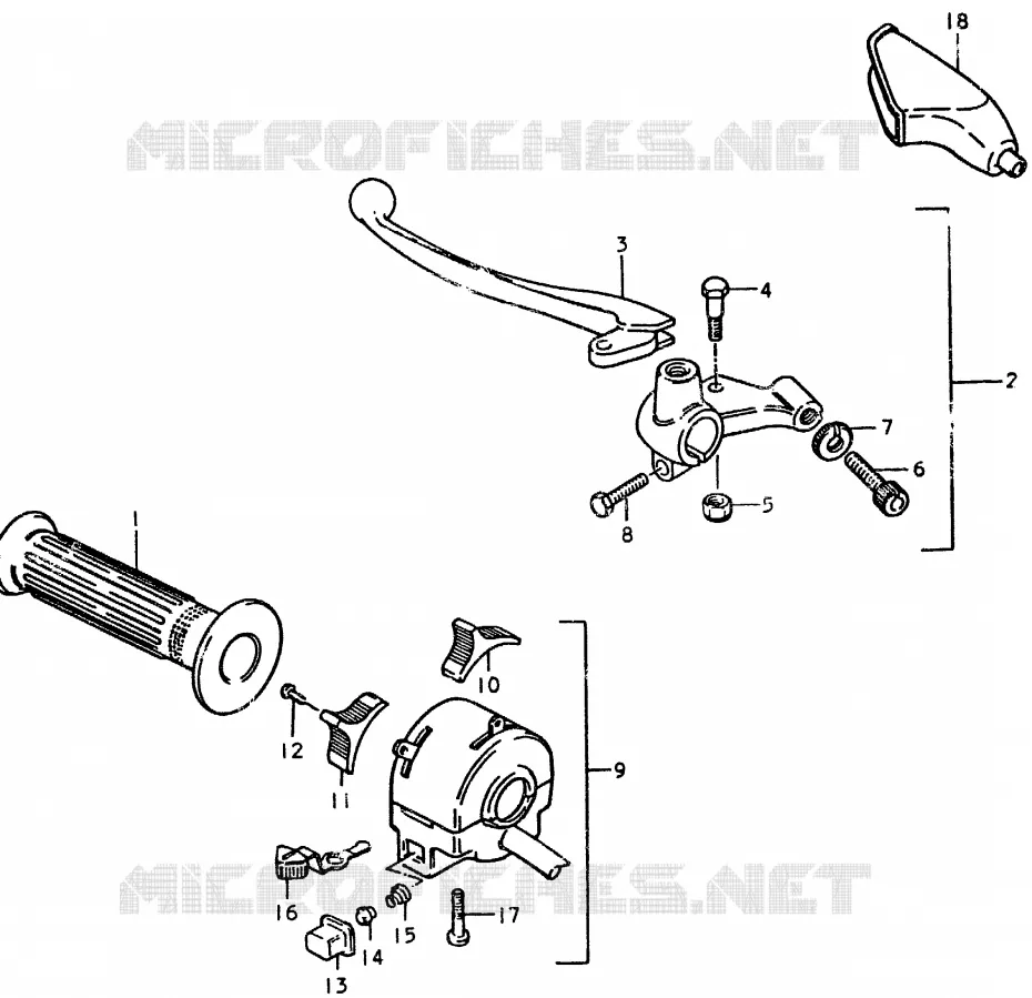 LINKER HANDGREEP Suzuki MOTO 370 SP 1979  SP370N(C/N)