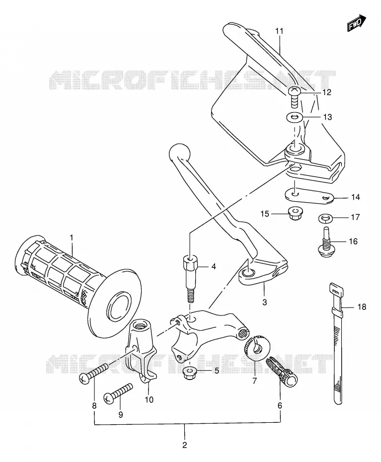 LINKS STUUR Suzuki MOTO 250 RMX 1999  RMX250SX(E24)