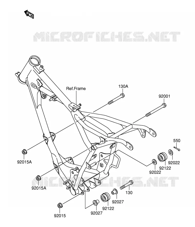 MOTORONDERSTEUNING Suzuki MOTO 60 RM 2003  RM60K3(E24)