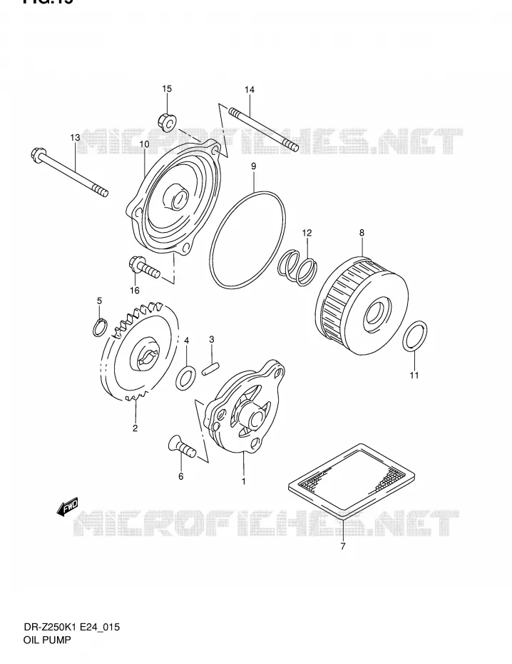 OLIEPOMP Suzuki MOTO 250 DR-Z 2005  DR-Z250K5(E24)