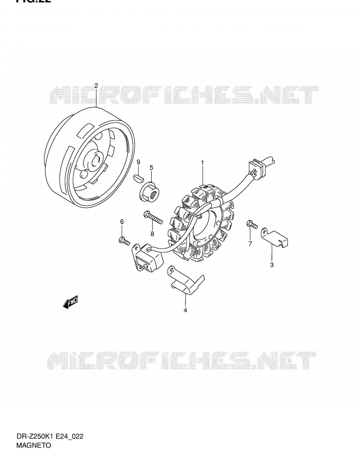 ONTSTEKING Suzuki MOTO 250 DR-Z 2004  DR-Z250K4(E24)