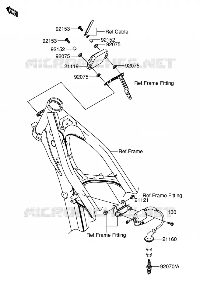 ONTSTEKING Suzuki MOTO 250 RM-Z 2005  RM-Z250K5(E19)