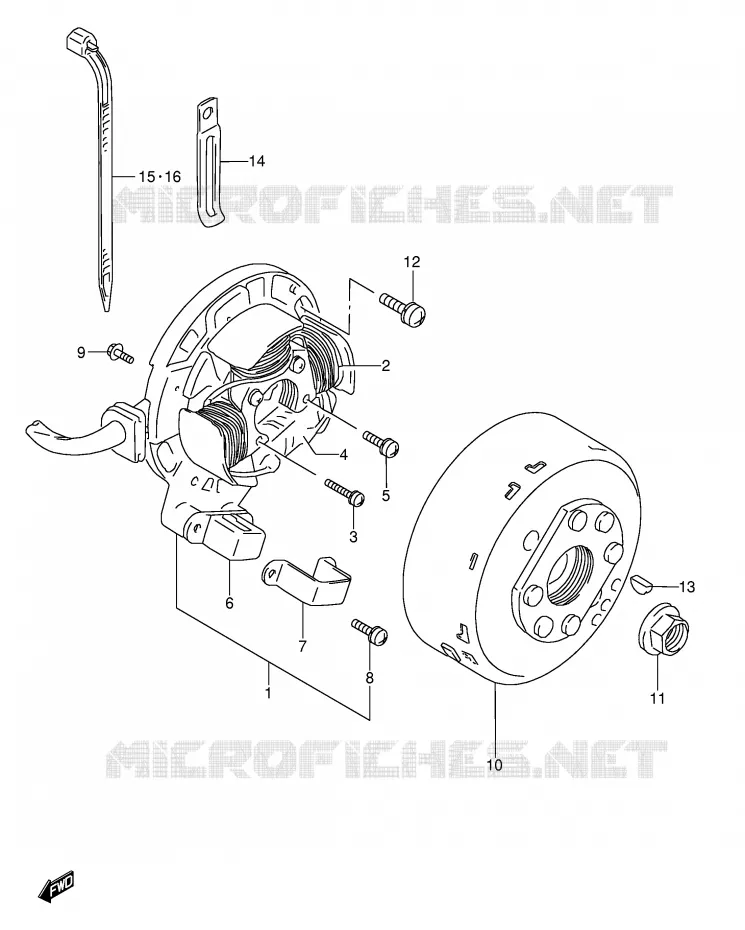 ONTSTEKING Suzuki MOTO 250 RMX 1990  RMX250L(E1)