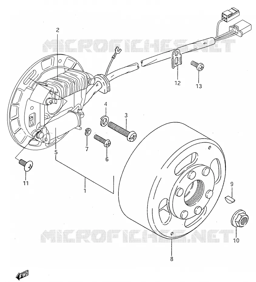 ONTSTEKING Suzuki MOTO 50 RMX 2000  RMX50Y