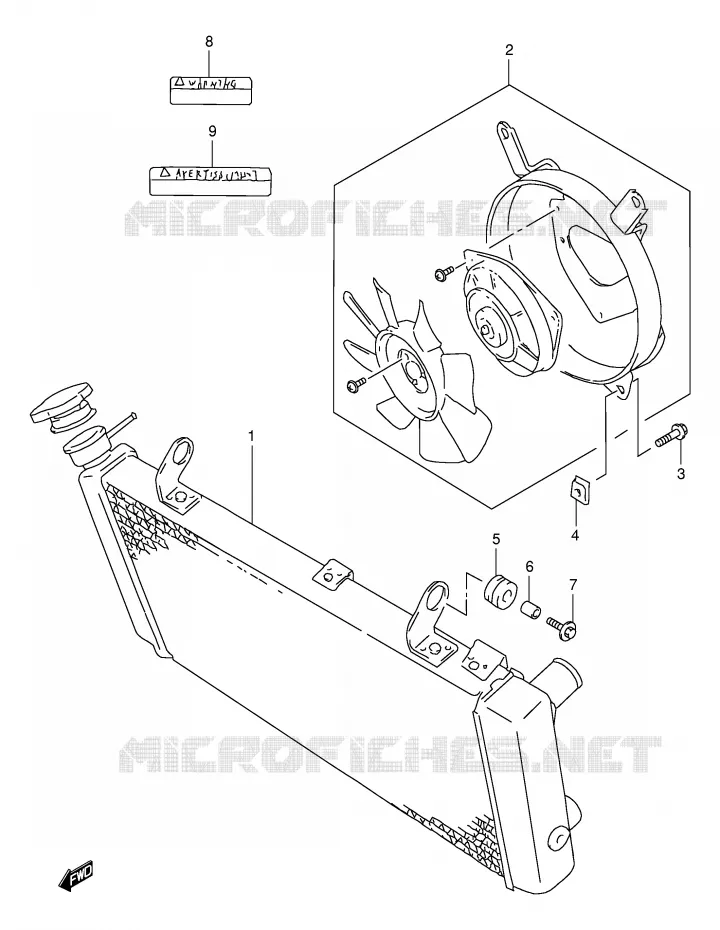 RADIATOR Suzuki MOTO 1000 TL-S 2000  TL1000SY(E2)