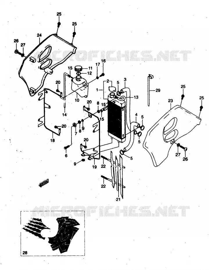 RADIATOR Suzuki MOTO 50 RMX 1997  RMX50V(T/V)