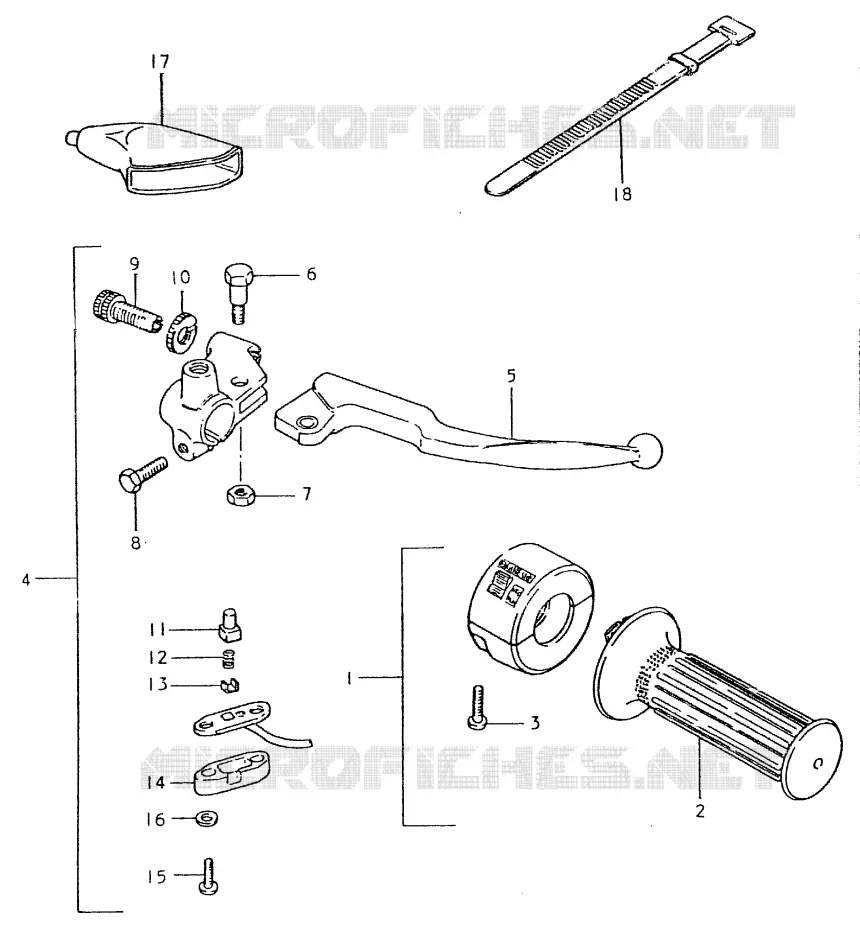 RIGHT SWITCH - HANDGREEP Suzuki MOTO 400 SP 1980  SP400T
