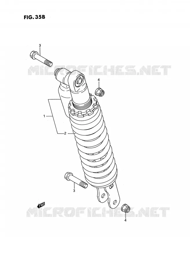 SCHOKDEMPER (MODELE L) Suzuki MOTO 80 RM 1989  RM80K(E3)