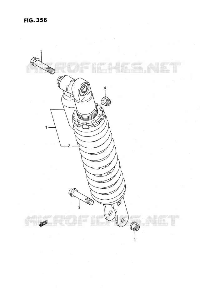 SCHOKDEMPER (MODELE L) Suzuki MOTO 80 RM 1995  RM80XS(E2)