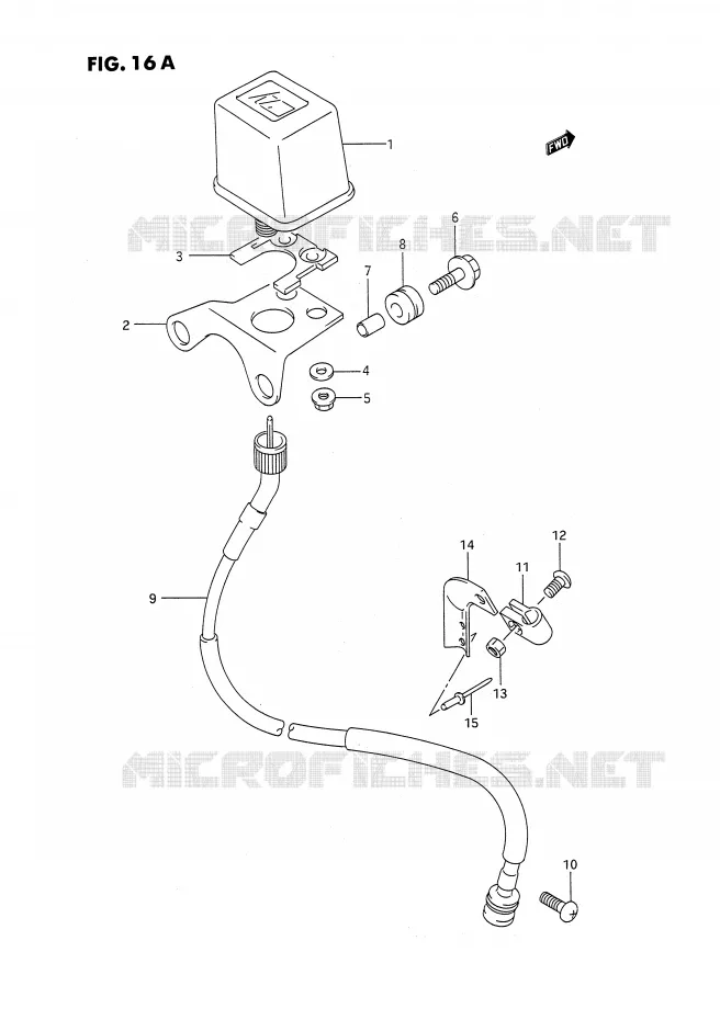 SNELHEIDSMETER (MODELE M/N/P/R/S) Suzuki MOTO 250 RMX 1995  RMX250S(E3)