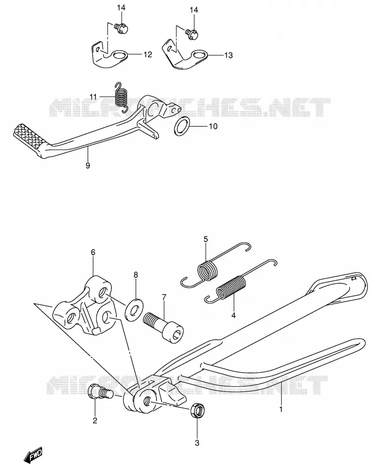 STAND (MODELE K3) Suzuki MOTO 1000 SV 2005  SV1000SK5(E2)