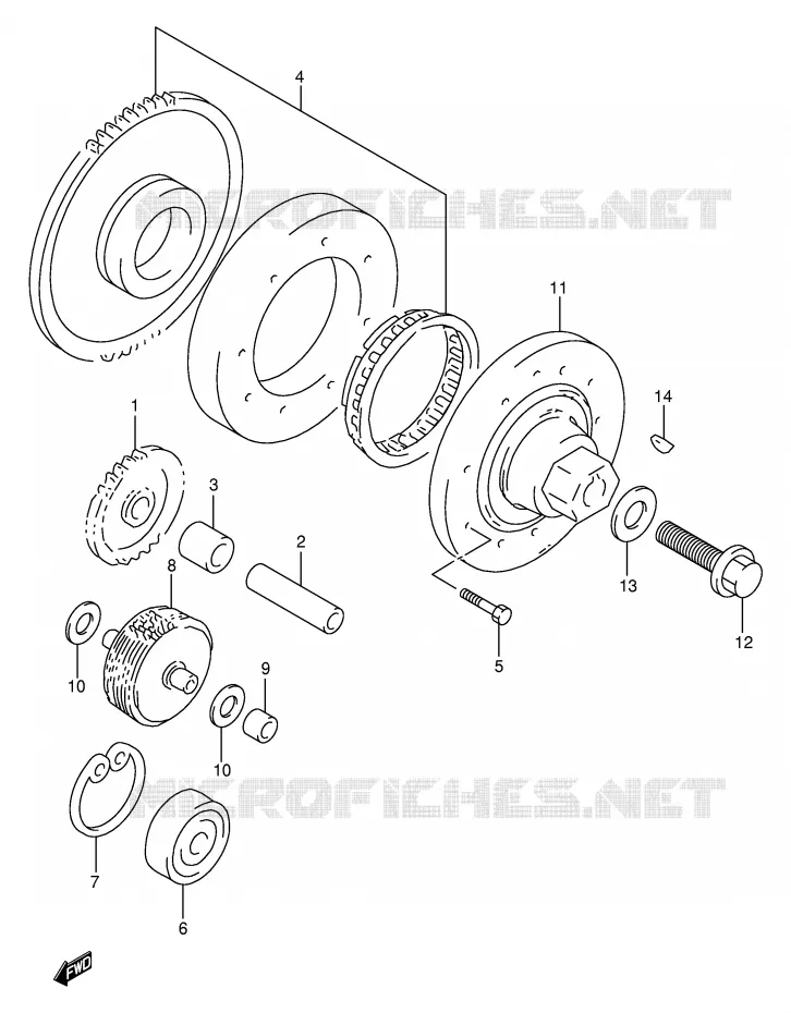 STARTMOTOR CLUTCH Suzuki MOTO 1000 TL-S 2001  TL1000SK1(E2)