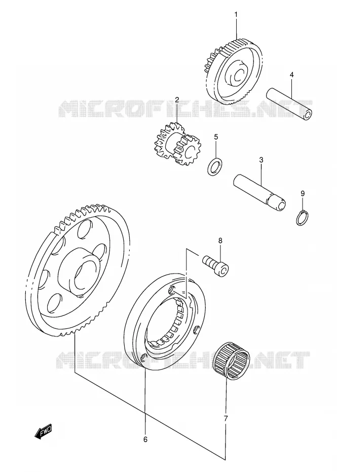 STARTMOTOR CLUTCH Suzuki MOTO 250 DR-Z 2004  DR-Z250K4(E3/E28)