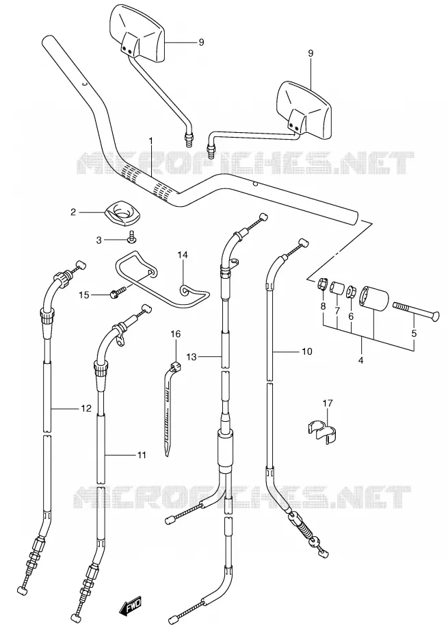 STUUR (SV650X/Y/K1/K2) Suzuki MOTO 650 SV 2000  SV650UY(E2)