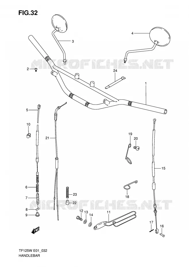 STUUR Suzuki MOTO 125 Autres-modeles 1998  TF125W(E1)