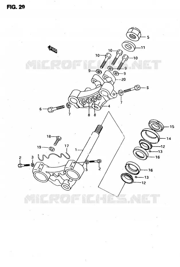 STUURKOLOM Suzuki MOTO 50 RMX 1997  RMX50V(T/V)