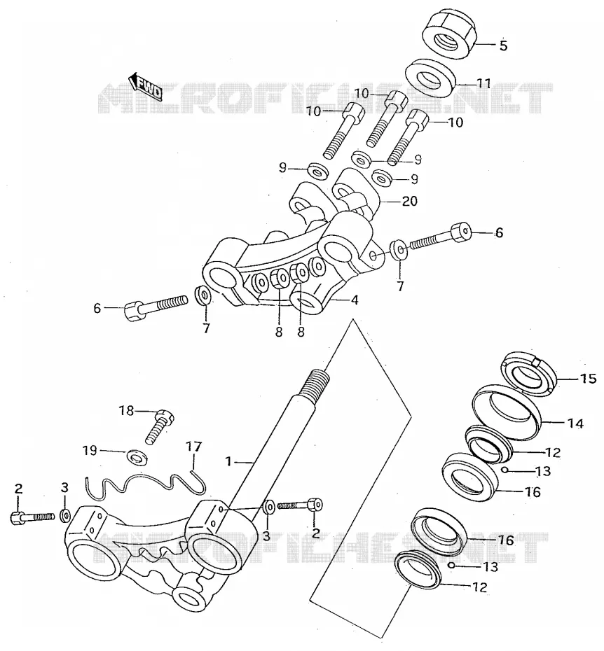 STUURKOLOM Suzuki MOTO 50 RMX 1998  RMX50W