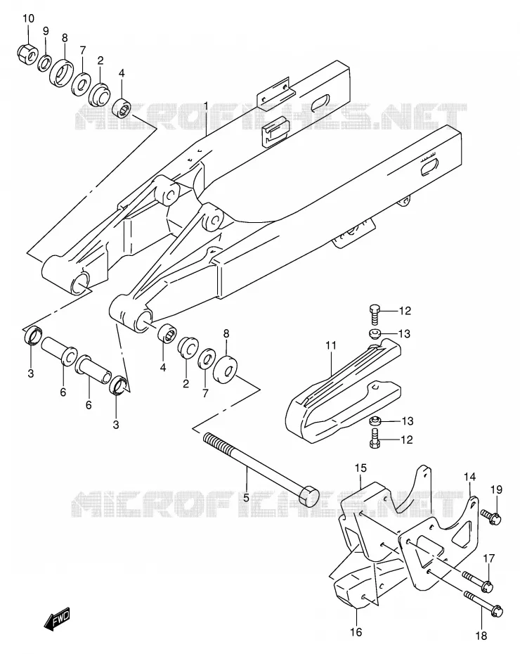 SWINGARM (MODELE K2) Suzuki MOTO 85 RM 2005  RM85K5(P3/P28)
