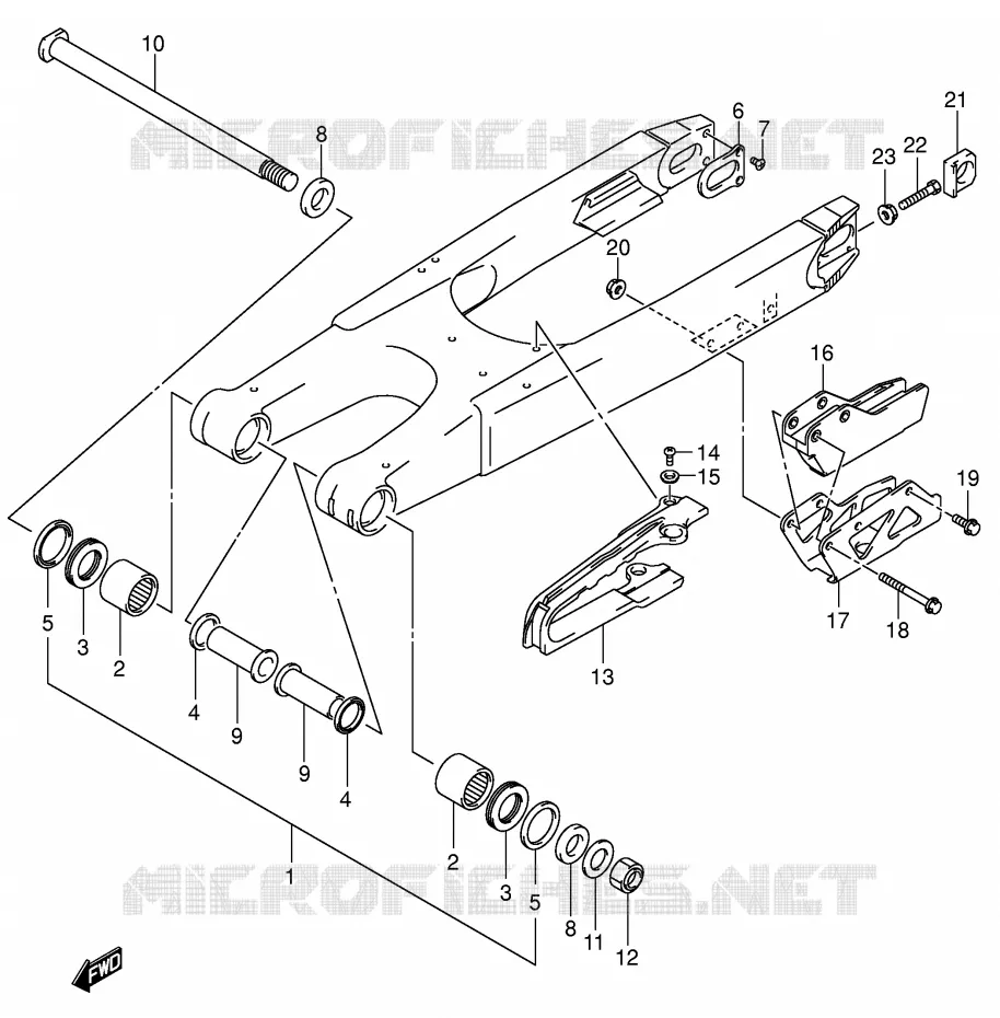 SWINGARM (MODELE K4) Suzuki MOTO 250 RM 2005  RM250K5(E3/E28)
