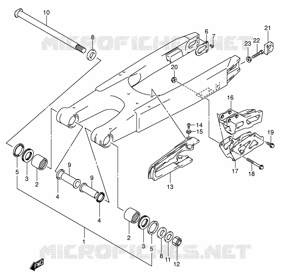 SWINGARM (MODELE K5/K6) Suzuki MOTO 125 RM 2003  RM125K3(E3/E28)