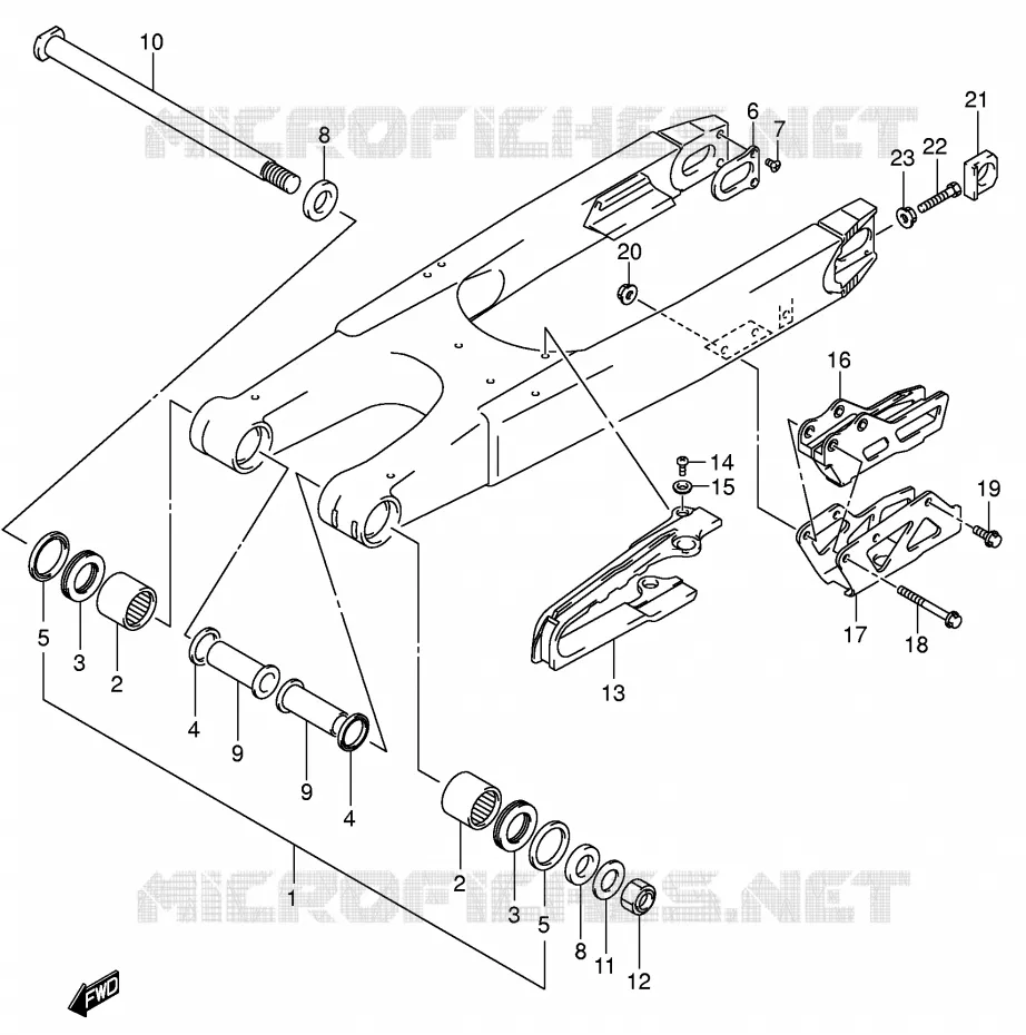 SWINGARM (MODELE K5/K6) Suzuki MOTO 250 RM 2002  RM250K2(E3/E28)