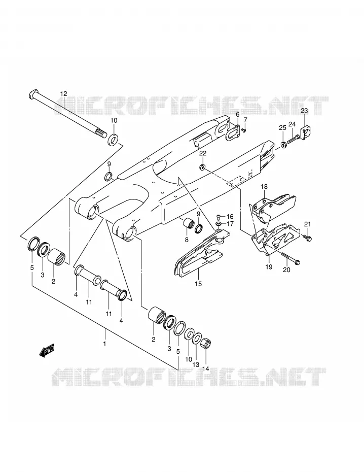 SWINGARM Suzuki MOTO 250 RM 2001  RM250K1(E2)