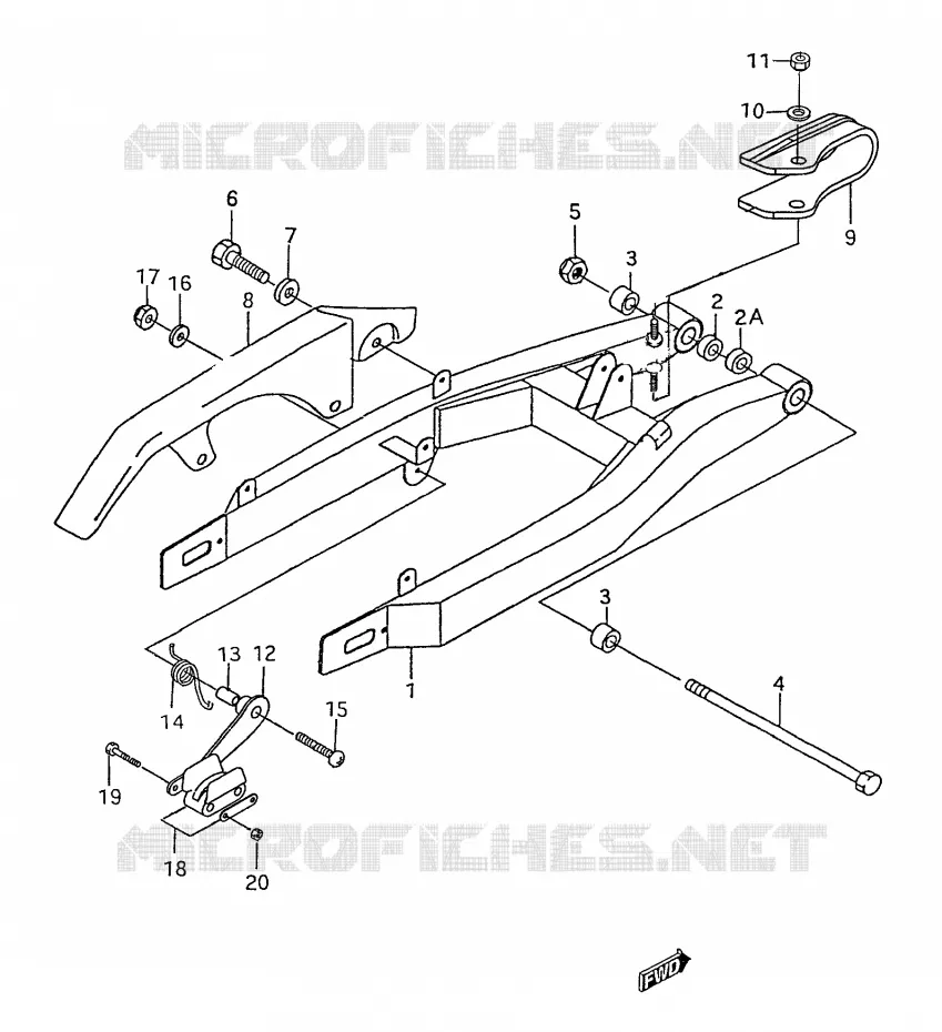 SWINGARM Suzuki MOTO 50 Autres-modeles 2001  SMX50K1