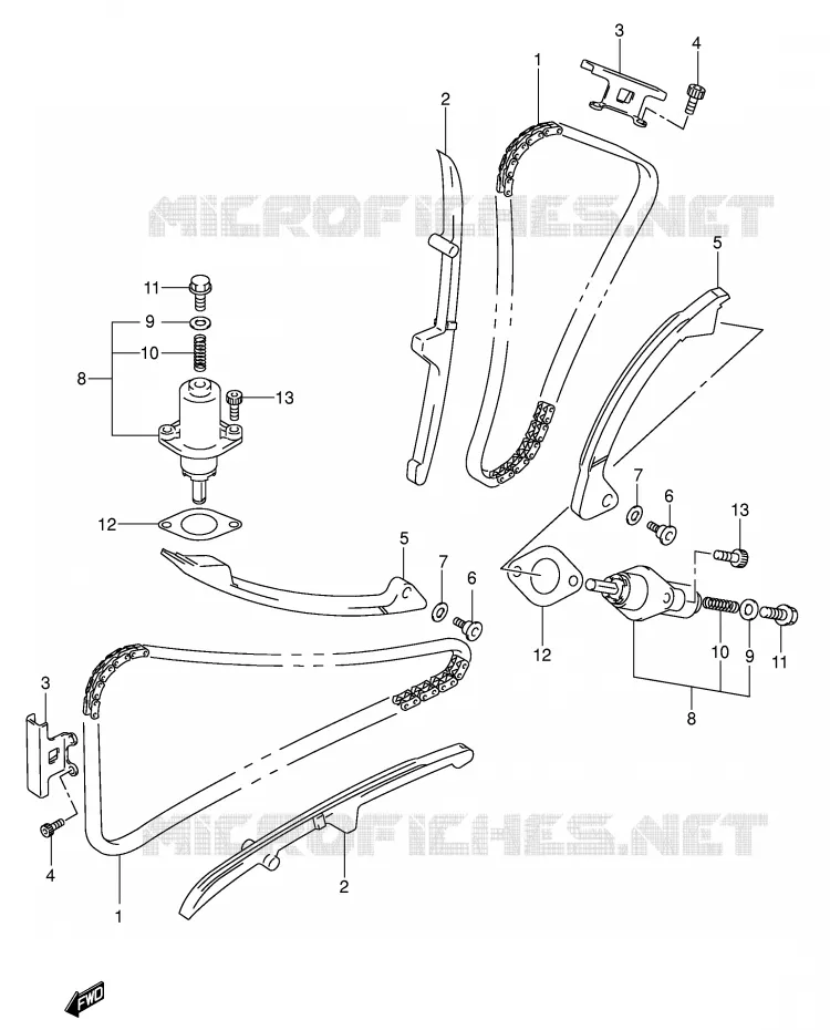 TIMING (MODELE K3/K4) Suzuki MOTO 650 SV 2004  SV650K4(E2)