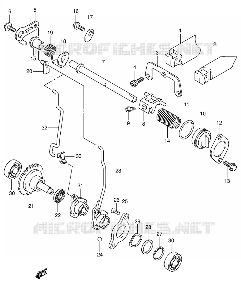 UITLAATKLEP (MODELE K1/K2) Suzuki MOTO 125 RM 2003  RM125K3(E3/E28)