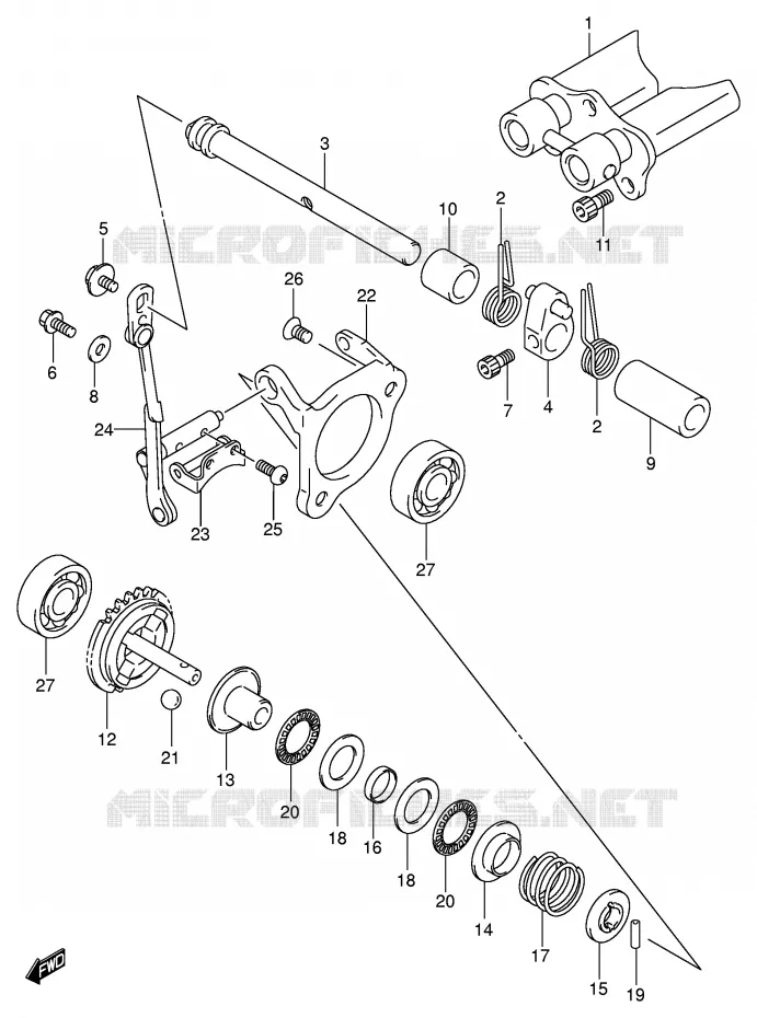 UITLAATKLEP (MODELE K5/K6) Suzuki MOTO 85 RM 2006  RM85K6(P3/P28)