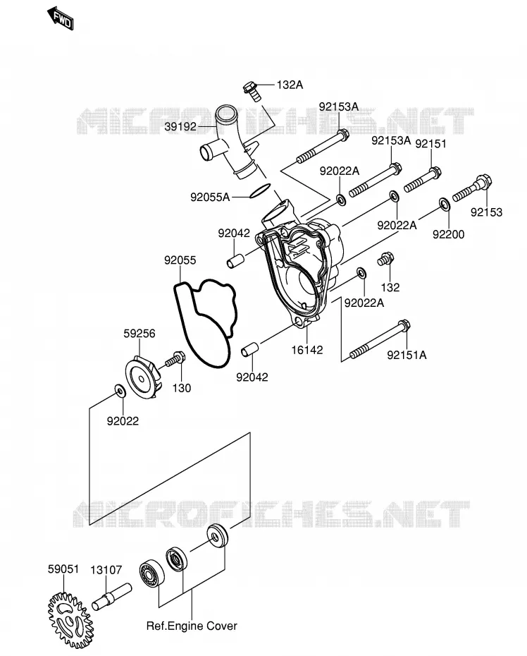 WATERPOMP Suzuki MOTO 250 RM-Z 2004  RM-Z250K4(E24)