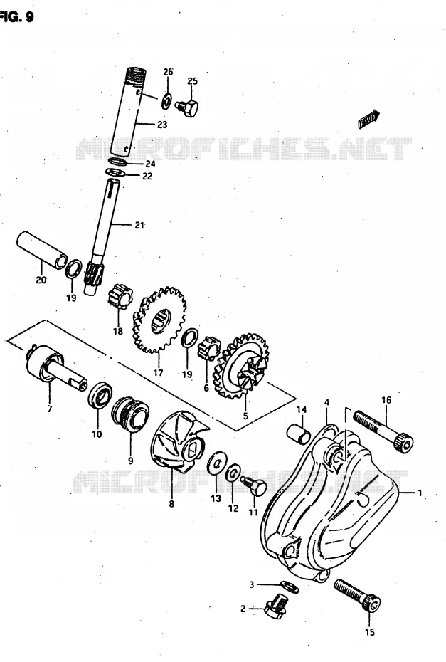WATERPOMP Suzuki MOTO 50 RMX 1997  RMX50V(T/V)